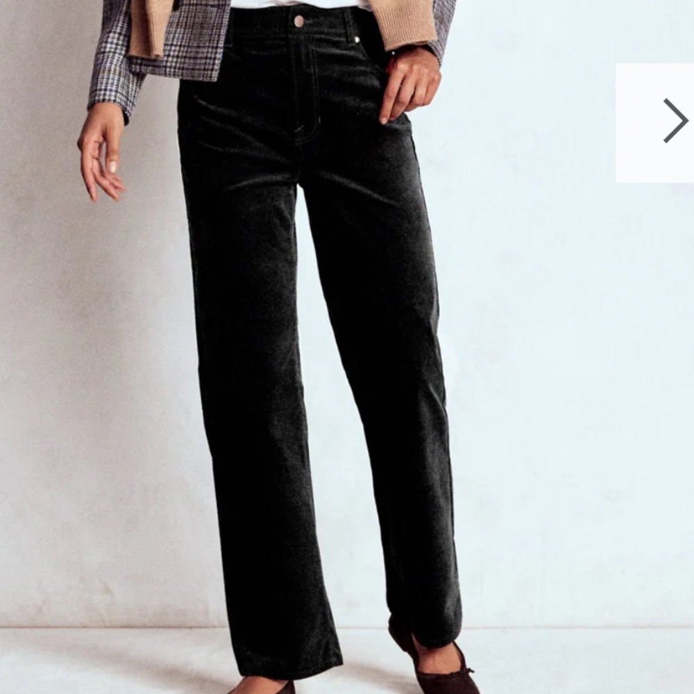 Boden Velveteen‎ Straight Jeans Black Size 4R